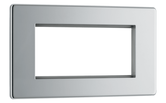 BG Nexus Flatplate Polished Chrome 4 module rectangular - FPCEMR4-01