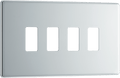 BG Nexus Flatplate Polished Chrome 4 module rectangular - RFPC4-01