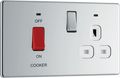 BG Nexus Flatplate Polished Chrome 45A DP w/ Switched Socket & Indicator - FPC70W-01