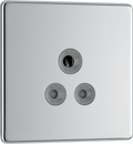BG Nexus Flatplate Polished Chrome 5A Unswitched Round Pin - FPC29G-01