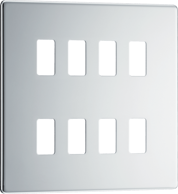 BG Nexus Flatplate Polished Chrome 8 module square - RFPC8-01