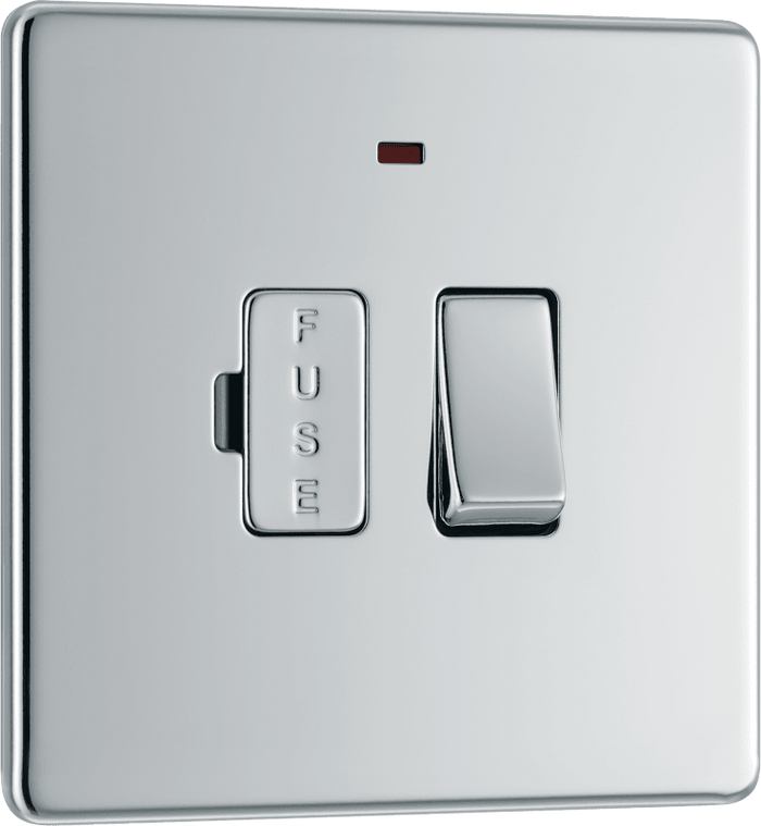 BG Nexus Flatplate Polished Chrome Switched & Fused w/ Indicator - FPC52-01