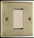 BG Nexus Metal Antique Brass Euro Module Front Plates