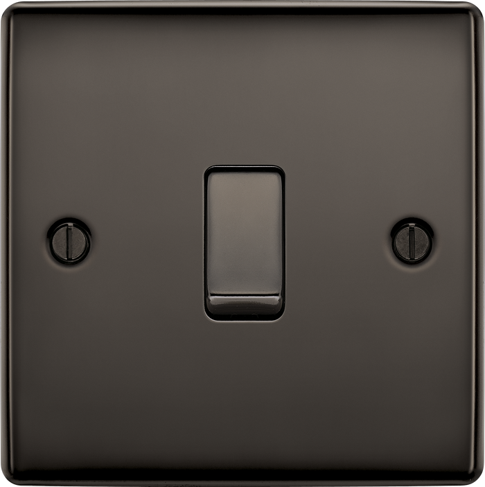 BG Nexus Metal Black Nickel 16Ax Intermediate Light Switch