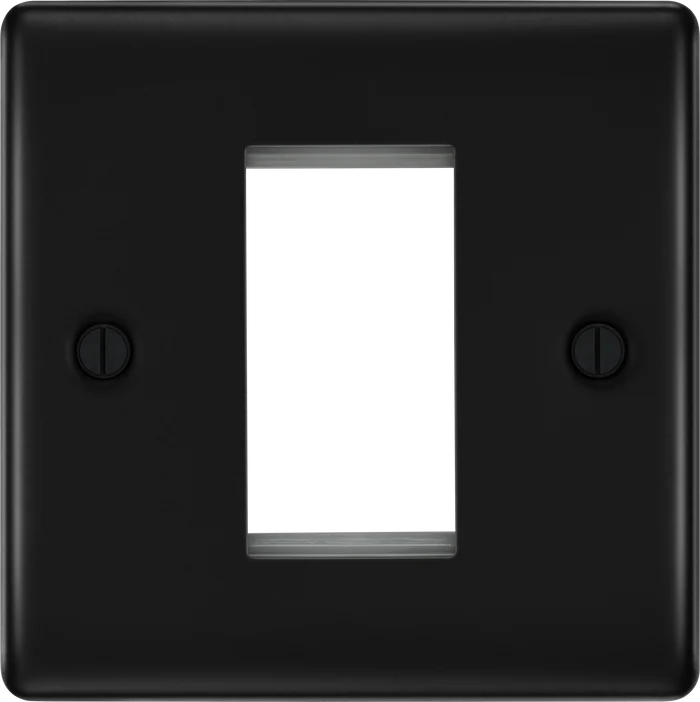 BG Nexus Metal Matt Black Euro Module Front Plate