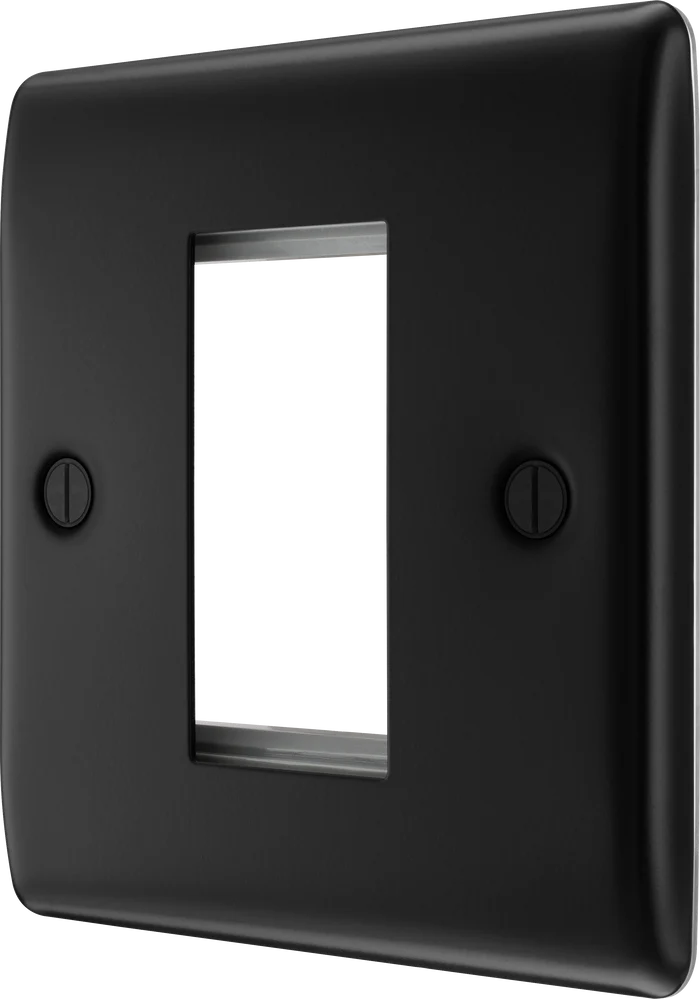 BG Nexus Metal Matt Black Euro Module Front Plate