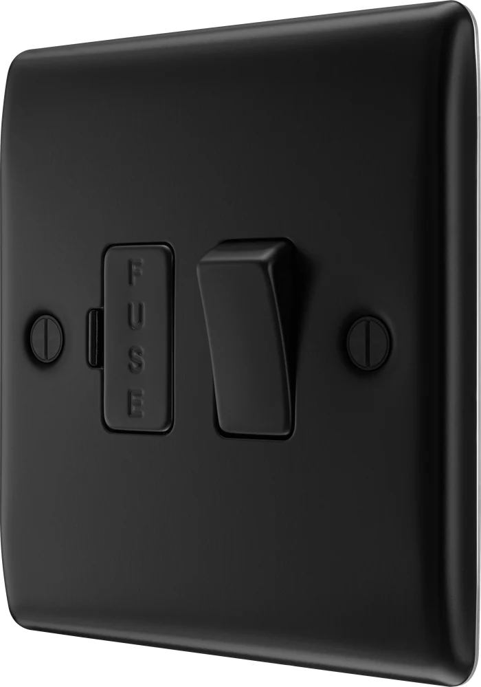 BG Nexus Metal Matt Black Fused Connection Unit
