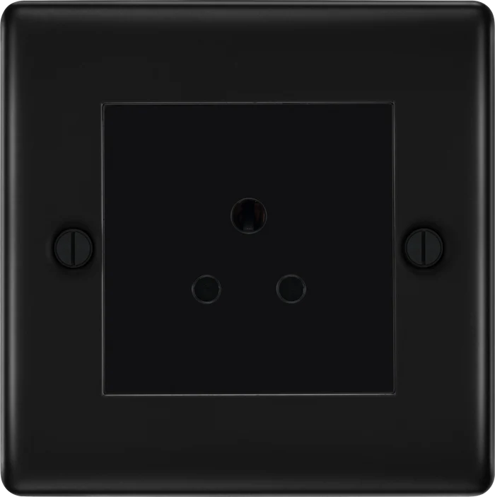 BG Nexus Metal Matt Black Round Pin Socket
