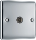 BG Nexus Metal Polished Chrome Co-Axial & Satellite Socket