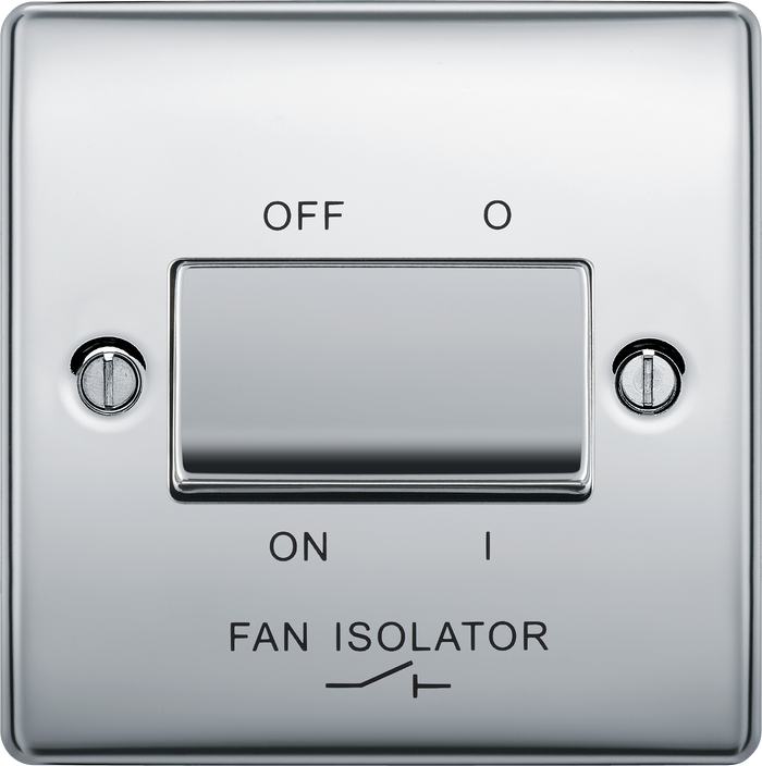 BG Nexus Metal Polished Chrome Fan Isolator