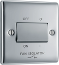 BG Nexus Metal Polished Chrome Fan Isolator