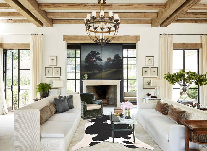 Black and White Cowhide Rug #B10297