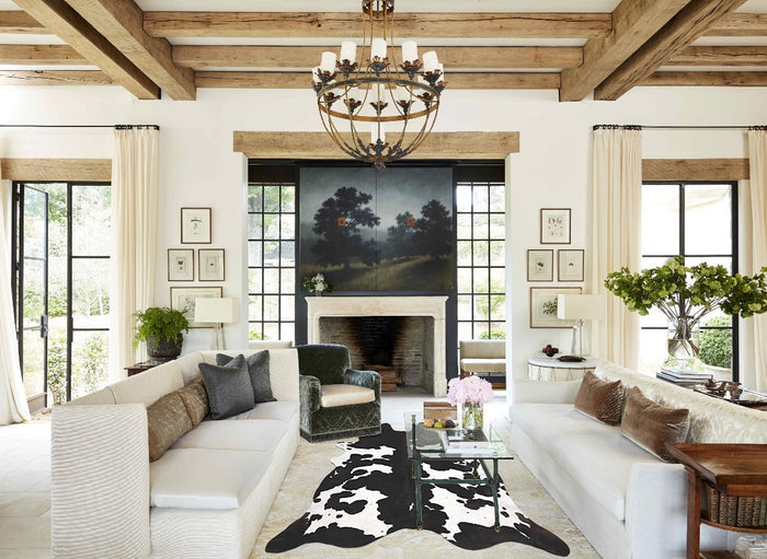 Black and White Cowhide Rug #B10732