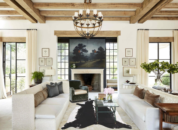 Black and White Cowhide Rug #B10538