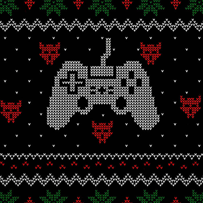 Black Gamer Style Print Plush Fleece Throw Blanket