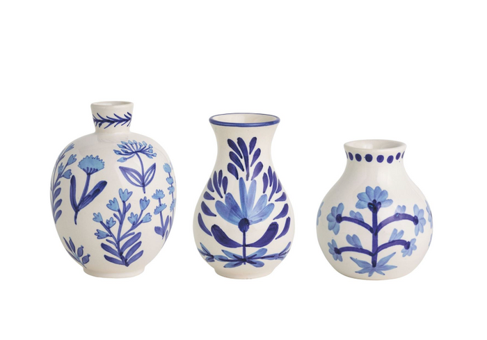 Blue Floral Vase