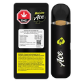 Front-facing product shot of the Blue King Live Resin Disposable Vape and its black branded packaging, both shown upright on a white background.
