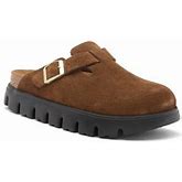 Boston Chunky Suede Birkenstock - Dark Tea/Black