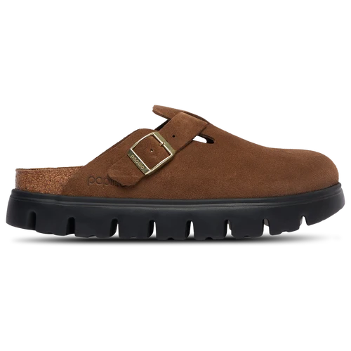 Boston Chunky Suede Birkenstock - Dark Tea/Black