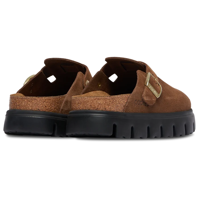 Boston Chunky Suede Birkenstock - Dark Tea/Black