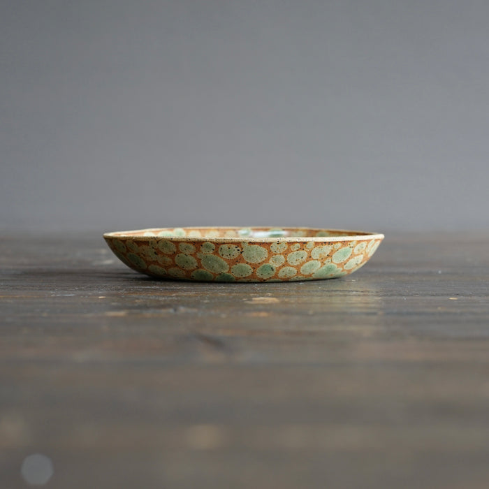 Brown Dots Small Oval Dish #LK895B
