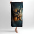 Bull Strength 3D Print - Soft Cotton Terry Bath & Beach Towel