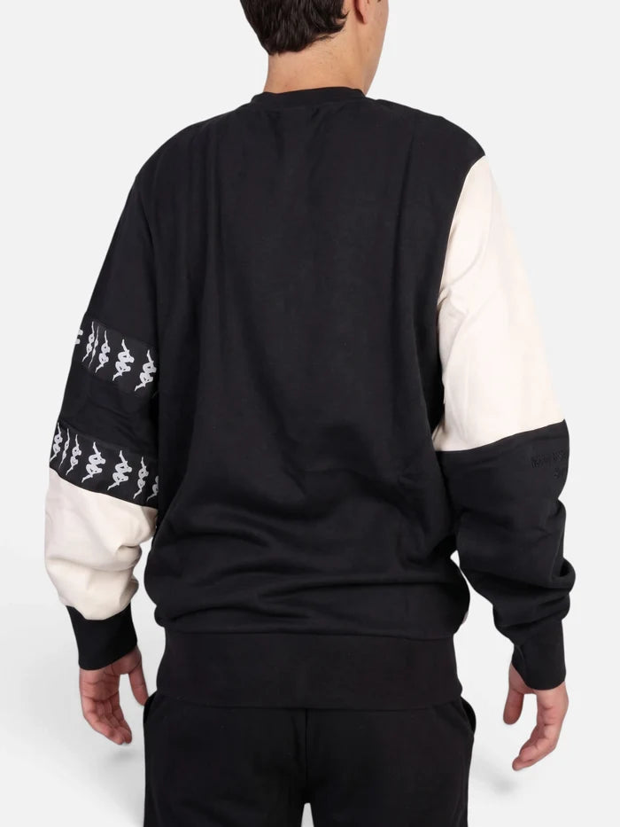 Buzo Kappa 222 Banda Vanto Negro-Blanco Cream