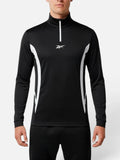 Buzo Reebok Medio Cierre Capsula Futbol Negro