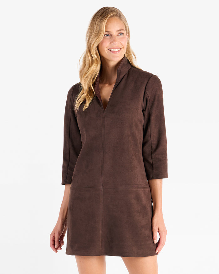 Callie Dress - Faux Suede
