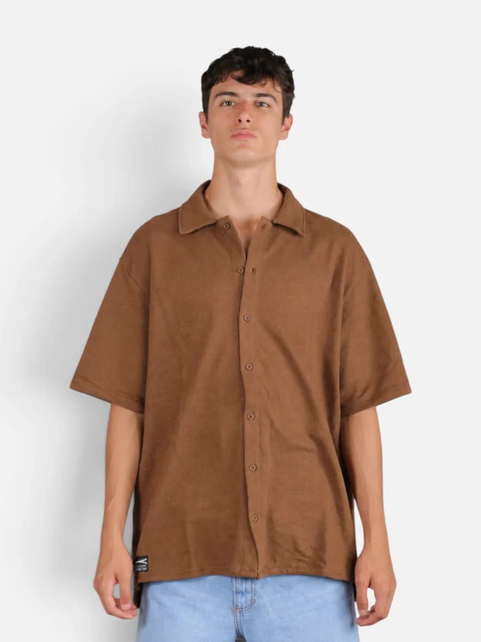 Camisa NTF Tunez Crepe Marron