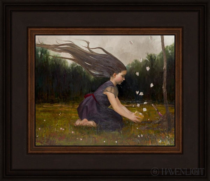 Catching Butterflies Open Edition Print / 10 X 8 Brown 14 3/4 12 Art