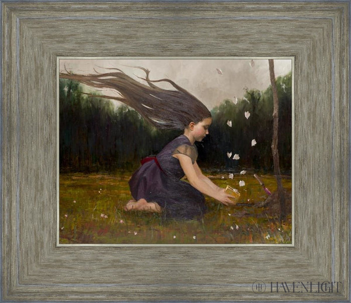 Catching Butterflies Open Edition Print / 10 X 8 Gray 14 3/4 12 Art