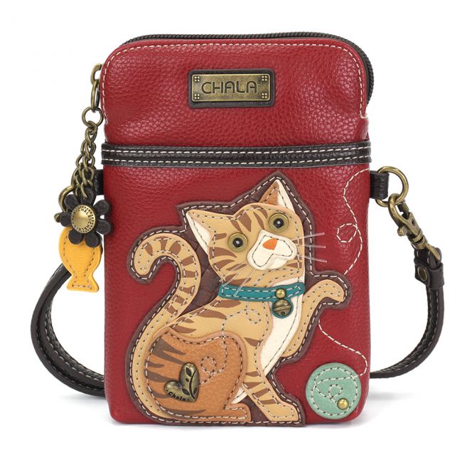 Cell Phone Xbody Burgundy Cat