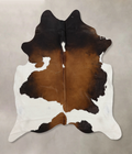 Chocolate and White Cowhide Rug #B10727