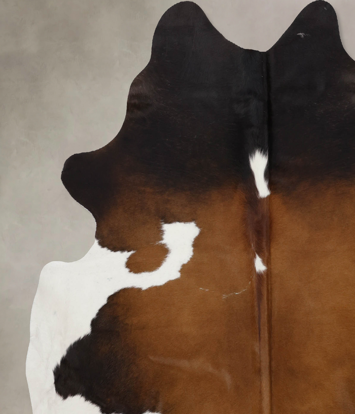 Chocolate and White Cowhide Rug #B10727