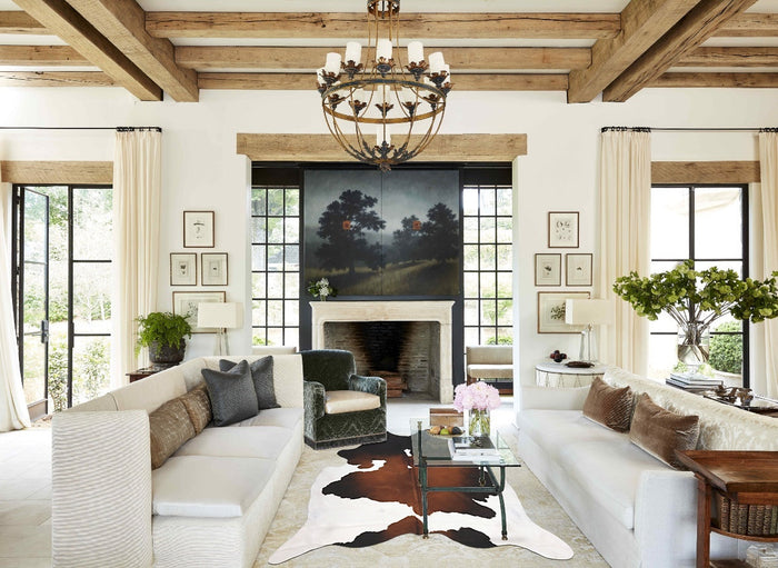 Chocolate and White Cowhide Rug #B10727