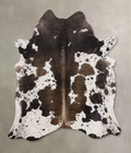 Chocolate and White Cowhide Rug #B10537