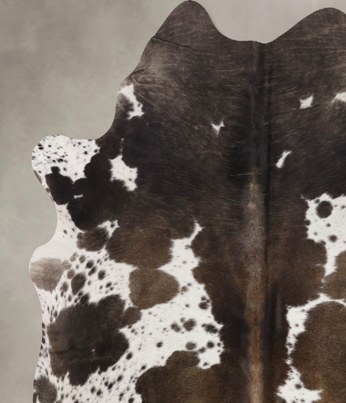 Chocolate and White Cowhide Rug #B10537