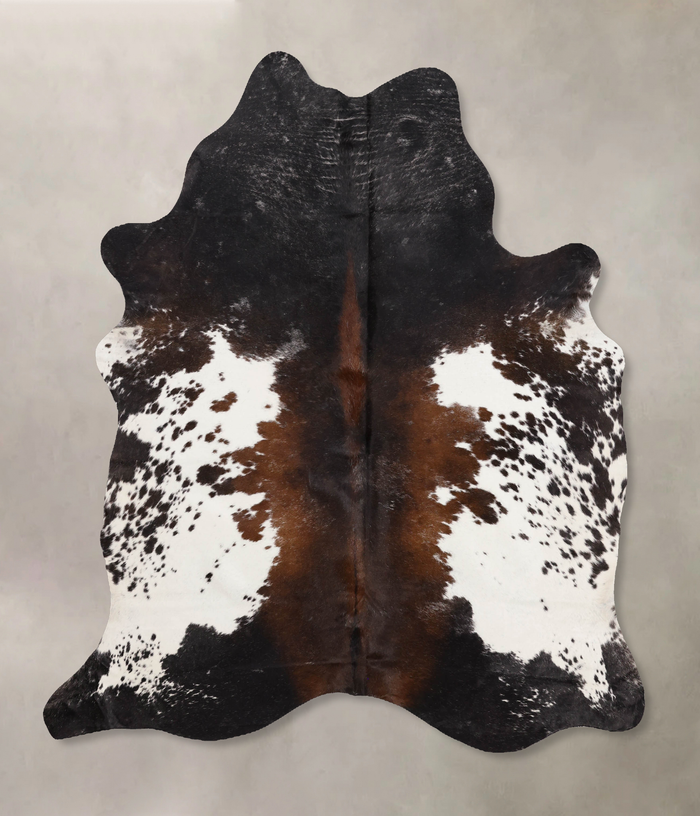 Chocolate and White Cowhide Rug #B10725