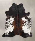 Chocolate and White Cowhide Rug #B10725