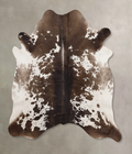 Chocolate and White Cowhide Rug #B10715