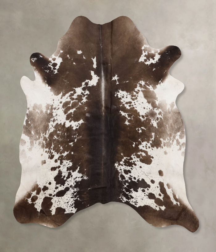 Chocolate and White Cowhide Rug #B10715
