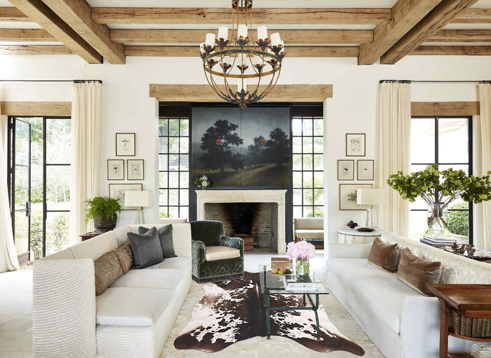 Chocolate and White Cowhide Rug #B10715