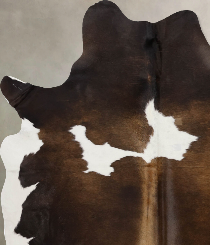 Chocolate and White Cowhide Rug #B10728