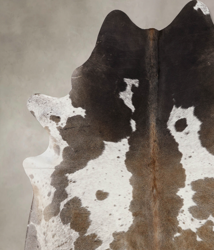 Chocolate and White Cowhide Rug #B10735