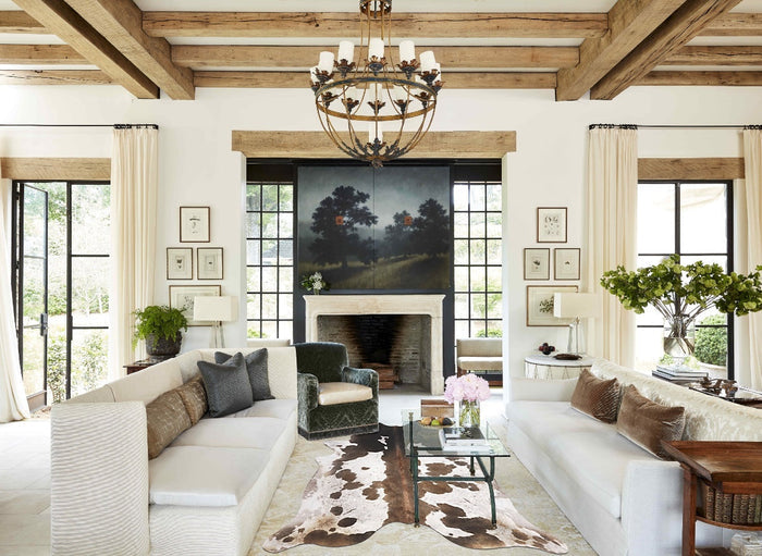 Chocolate and White Cowhide Rug #B10735