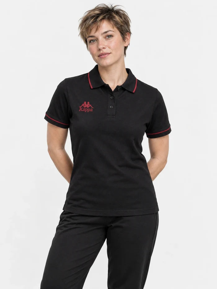 Chomba Mujer Kappa Authentic Amara Polo Negro — vista principal