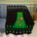 Christmas Adventure Santa Print Plush Fleece Throw Blanket