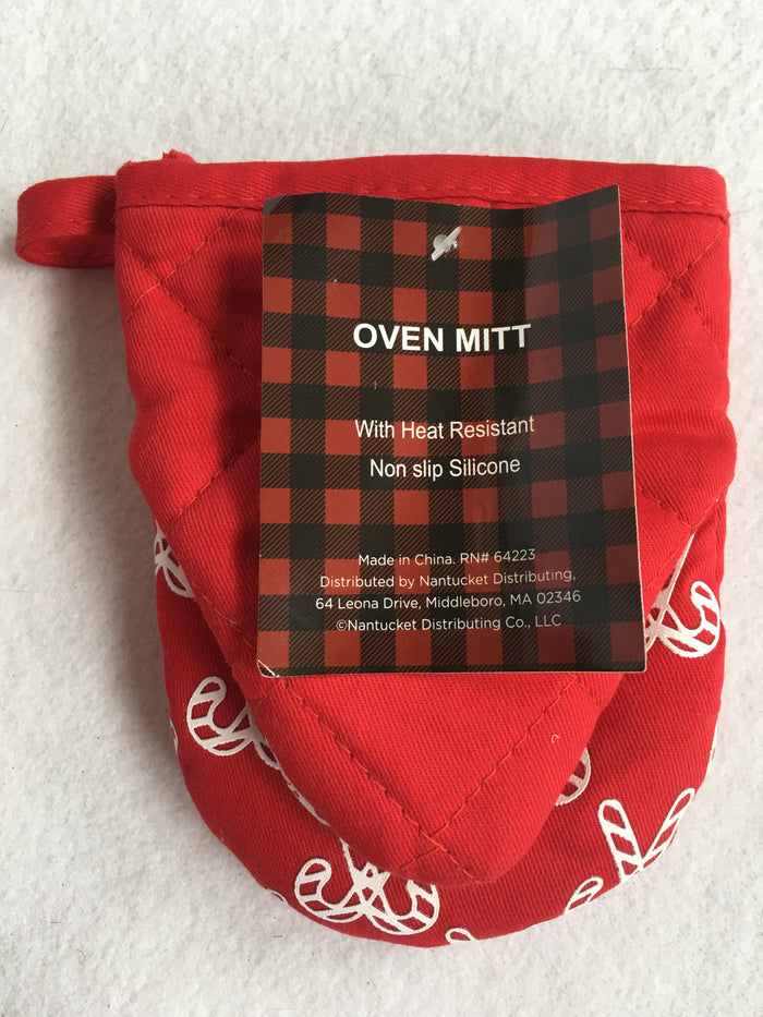 Christmas Candy Canes Mini Oven Mitt