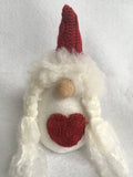 Christmas or Valentine’s Day Small Girl Gnome Ornament